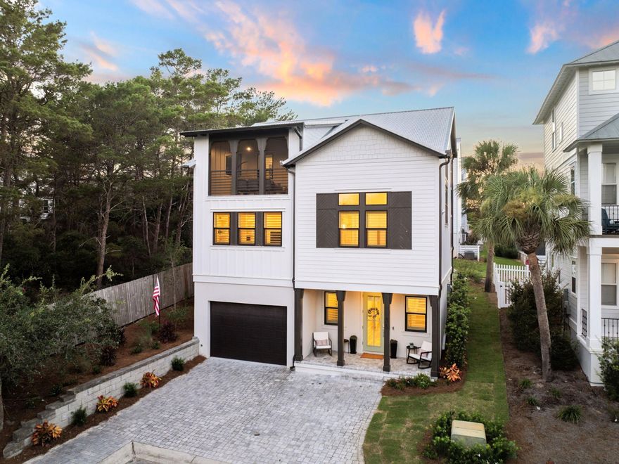 Tucked away in the highly sought-after Village at Blue Mountain Beach, this newly built coastal retreat blends modern sophistication with laid-back beachside charm--just a half-mile from the sugar-white sands of the Gulf. Designed with clean lines, abundant natural light, and timeless finishes, the home offers four spacious bedrooms, three and a half bathrooms, and a spectacular third-floor screened porch overlooking a canopy of trees--the perfect setting for morning coffee or sunset cocktails. The kitchen is a true showpiece, featuring a premium Caf?? appliance package, thoughtfully selected lighting, and custom details that make entertaining effortless. A generous two-car garage and abundant storage provide convenience without sacrificing the home's upscale appeal. Whether envisioned as a full-time residence, a second home, or a strong rental investment, this property delivers both versatility and value.

Life in the Village at Blue Mountain is enhanced by resort-style amenities, including a sparkling community pool, fitness center, and outdoor recreation like shuffleboard and cornholeall within easy reach by foot or bike. Local favorites such as Mimmo's Italian Ristorante, charming caf??s, and boutique ice cream shops further add to the vibrant character of this growing community. This is a rare opportunity to own in one of 30A's most up-and-coming neighborhoods, where lifestyle and location align seamlessly.