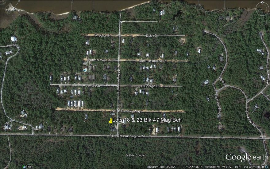 High & Dry 75' x 100'residential lot near Bay/access with no HOA/build-out time.