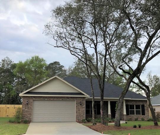 New Home!! Beautiful open floor plan hosting 4 bedrooms/2 baths. 4th bedroom could be used as flex space for office. Open kitchen living dining space for great entertaining. Nice size lot and convenient location to Eglin and the Bay. Buyer to verify all important information.