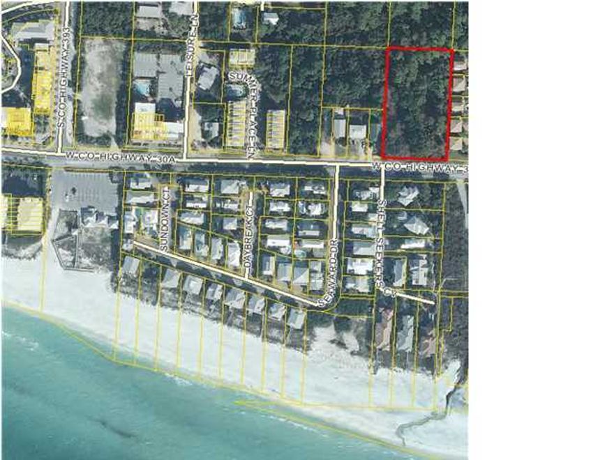 PRICE REDUCED!! HWY 30A LOT, PREMIER VACANT LAND JUST EAST OF GULF PLACE / 165' FRONTING HWY 30A / ZONED VILLAGE MIXED USE. This lot affords the buyer options of mixed use including: Limited Lodging - Hotel/Inn of 125 units or less, Commercial Use - In scale with village concept with master plan development, and density allowance up to 12 units per acre. Walton County offers residents 26 miles of pristine shoreline and 67 beach and bay access points. This property is approximately 1000' from one of the regional beach parks offering parking, restrooms, and lifeguards. Additionally, this area is known for it's fine dining, eclectic art galleries & retailers, and outdoor adventures of every sort.