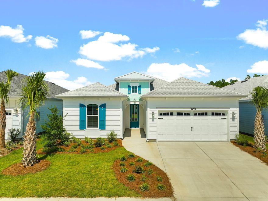 LOWEST priced Single Family listed!  Brand new lanai extension and screen installed (see photos).  BRING ANY AND ALL OFFERS!Did you know the average cost to build this home new is $600k, and that's info from back in January 2025! 3 bedrooms!Growing Older but not Up?  Embrace the vibrant 55+ lifestyle at Latitude Margaritaville Watersound, where the ''no shoes'' lifestyle awaits you! Introducing this stunning Beach Collection Coconut model, a brand-new single-family home in Phase 5 that is ready for you to call home. With this beautifully designed 3-bedroom, 2-bath residence, you'll enjoy stylish features including 8' doors, a sleek glass impact front door, and elegant Level 2 White kitchen cabinets paired with exquisite Sugar White Quartz countertops. Did we mention beautiful views of the pond? Don't miss your chance to live your best life in this incredible community! 
Elevate your living experience to new heights as Latitude Margaritaville is the most sought after 55+ community in the country right now with unmatched amenities including a private restaurant with 3 bars, resort pool, live music daily, pickleball, bocce ball, cornhole, putting green, Fins Up Fitness Center, indoor lap pool & whirlpool and a full lifestyle staff who dedicate their days to ensuring your fun! Phase 2 of the amenities has broken ground and includes a full size theatre, Barkaritaville dog spa, woodworking shop, pottery room, business center and community rooms for clubs, groups, tastings and food demonstrations. The public retail has also begun with the golf cart store in full swing, Capital City Bank is about to open and anticipating the grocery store, restaurants and other boutique shopping soon as well as the Public Marina...all through St Joe!