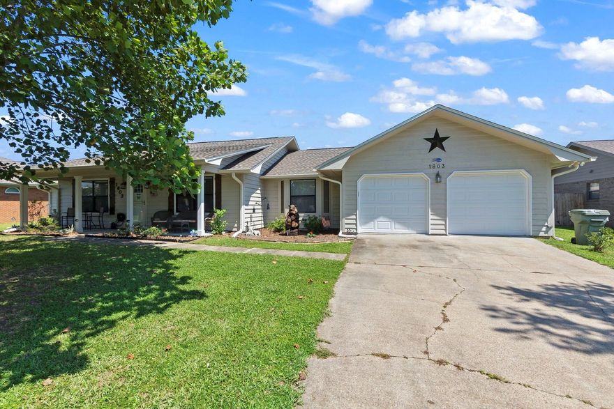 Motivated Seller! Seller willing to help with closing cost or buy down interest rate. Beautiful LYNN HAVEN HOME WITH IN-GROUND POOL! The interior features 3 bedrooms, 2 fully remodeled bathrooms, new vinyl plank flooring, an extra-large living room with wood burning fireplace, a quaint kitchen with adjoining dining room, an interior laundry room and a 2-car garage. The kitchen boasts ample counter and cabinet space, granite counters, a pantry, and an over-the-sink window overlooking the pool. The master bedroom allows for king size furniture and has an adjoining bath and a walk-in closet. The other 2 bedrooms are good size and share a hall bath. The exterior features a covered rocking chair style front porch, a covered back porch, a gunite in-ground pool. NO HOA, No Flood Zone.