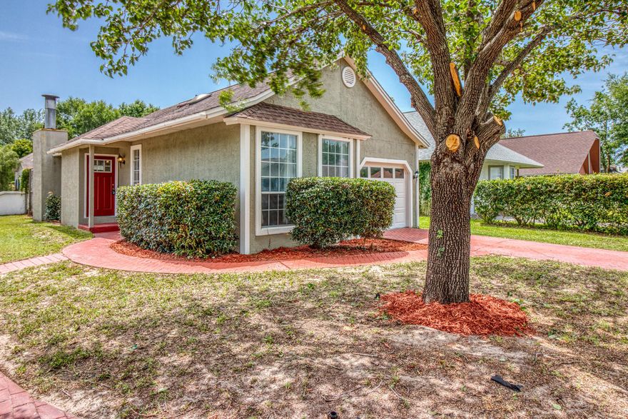 Adorable French style home in West Destin close to The Harbor. 21 Rue d Etretat sits on a corner lot with large windows, skylights, and 9ft ceilings in the living room so natural light pours in. Enjoy relaxing in your oversized master suite on your windowed reading nook. In the living room you have views of the cute outdoor patio space with lattice and vined plants which makes for a comfortable, private outdoor living area. Fresh Paint throughout the home and cabinets in the kitchen & bathroom(exterior painted April 2018).Roof Replaced in 2007 and new oven in 2018.