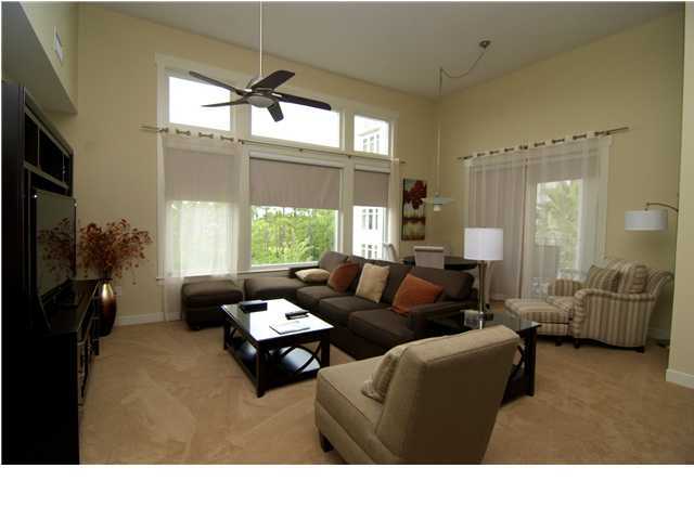 Gorgeous one of a kind Bahia condo with high ceilings and wonderful bay views. New carpet throughout, window treatments, new bathroom vanity, new furnishings,flat screen TV's and accessories all set it apart from the basic village condo. It must be seen to be appreciated. Add to all this a quiet corner location with private balcony on which to relax and enjoy bay views. Bahia owners enjoy access to the private Solstice Club on the bay, large owners storage area and underground parking.