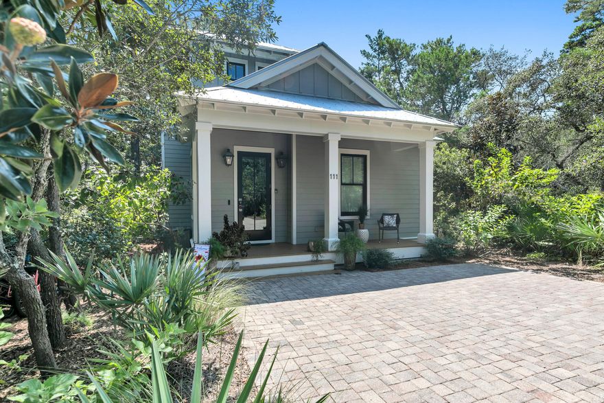 Tucked away in the exclusive, gated Hammocks of Seagrove community--just minutes from WaterColor, Seaside, and a half-mile from the nearest beach access--this immaculate luxury retreat offers the perfect blend of charm,privacy, and coastal living. A winding paved driveway meanders through lush greenery, leading to a shaded front porch that exudes serenity and seclusion.Inside, the home is a masterpiece of understated sophistication.Distressed hardwood floors, lofty 10-foot ceilings, and abundant natural light create an airy, welcoming ambiance.Crisp white shiplap walls and paneled doors provide both character and durability.The open-concept living, dining,and kitchen areas are thoughtfully positioned at the rear of the home, seamlessly connecting to a sprawling screened porch... read ''more'' Here, you'll find yourself immersed in the tranquility of the surrounding preserve, enjoying the ultimate indoor-outdoor lifestyle.

Picture yourself unwinding in this outdoor oasis, enveloped by towering trees and the soothing sounds of nature, with forever-protected green space as your backdrop. The modern kitchen is a chef's dream, featuring sleek quartz countertops, Bosch appliances, a gas range, and a spacious breakfast bar perfect for casual gatherings. On the first floor, a primary suite offers a tranquil retreat with transom windows for extra light, a custom walk-in closet, dual vanities, a soaking tub, and a separate walk-in shower.

The second floor offers even more luxury. A true primary suite with a private treetop balcony provides a serene escape for reading or relaxing, while the charming bunk room, complete with sleeping space for four and a private bath, is perfect for family or guests. Ample storage throughout ensures everything has its place.

Beyond the home, the Hammocks of Seagrove community enhances the lifestyle with two sparkling pools and a scenic nature boardwalk. Best of all, you're just a short stroll from the breathtaking white sand beaches and emerald waters of the Gulf. This is more than a houseit's a gateway to the idyllic, coastal lifestyle you've been dreaming of whether a full time home, second home, or short term rental investment.
