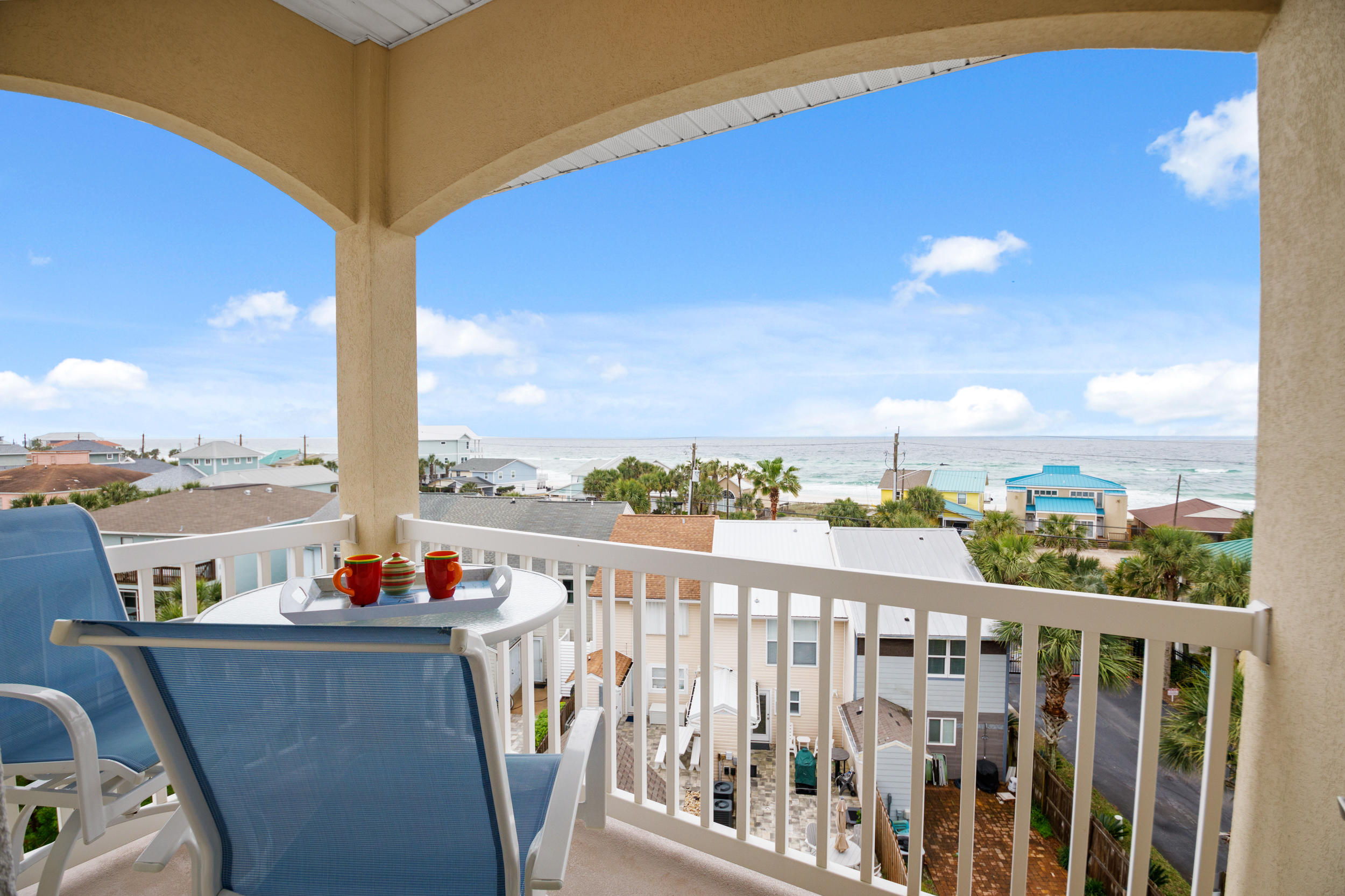 METICULOUSLY maintained, never rented, fully furnished,,4 story townhome in a gated community, directly across from the Gulf of Mexico. Private elevator with bamboo flooring makes the ascent easy with groceries and luggage. The sweeping views on the 4th Floor are just the icing on the cake! STR allowed in this 16 home community with low HOA fees! Enjoy the 30A lifestyle with the WIDE OPEN BEACHES. of Bay County. Schedule a viewing TODAY...this won't last long. BUYER TO VERIFY INFORMATION DEEMED IMPORTANT. MULTIPLE OFFERS. HIGHEST AND BEST DUE BY 5PM FRIDAY, MAY 7, 2021