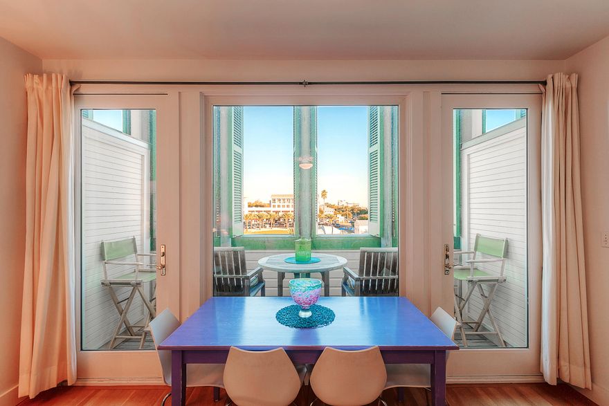 Adorable Seaside condo located in the heart of it all! Savor gorgeous gulf views and enjoy the Seaside amphitheater entertainment from the comfort of your own private shuttered balcony. Security and privacy is premier with the controlled-access elevator leading to the beautiful and recently renovated common terrace courtyard before entering your quaint beach getaway. There is even a private jacuzzi on the 2nd level interior balcony!