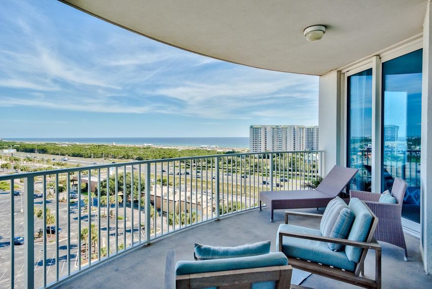 Clyde's getaway is a true coastal retreat in the heart of Destin. This 2 bedroom gulf-view unit offers astonishing views of the Gulf of Mexico and Henderson State Park; providing guests with comfort and luxury. Residence 11016 features tall ceilings, an open floor concept and chic furnishings. Easy indoor-outdoor living is made a breeze with the floor to ceiling retractable doors and spacious terrace. A gourmet kitchen offers sleek granite countertops, a stainless appliance suite, and breakfast bar. Each master suite offers generous gulf views, a seating area, a king size bed and private en-suite. This income producing property has over $44,000 on the books for 2021 and is well maintained.