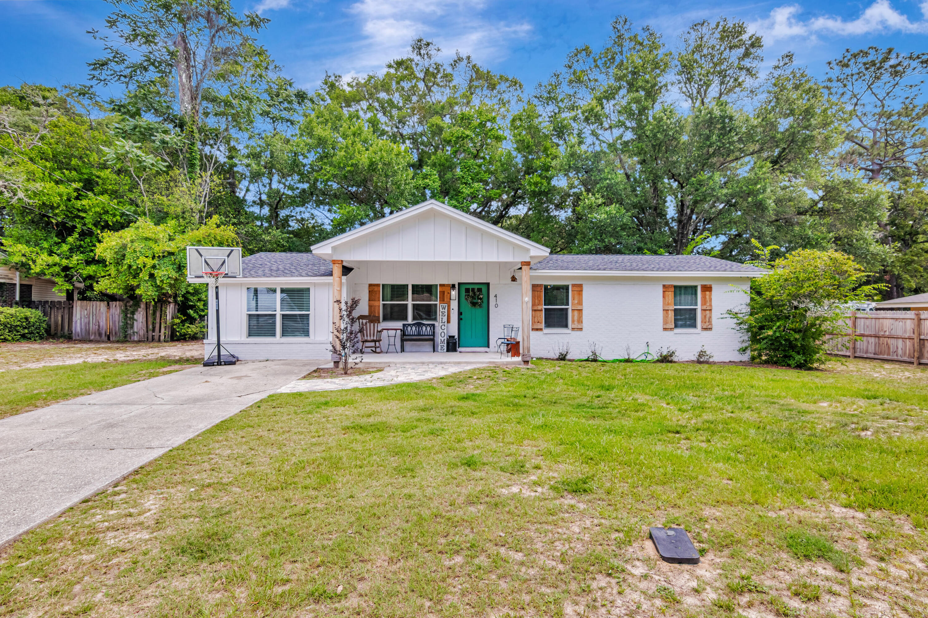 Completely Remodeled & Ready for Your Family in Valparaiso!Welcome to 410 James Avenue, a beautifully remodeled 4-bedroom, 3-bathroom brick rancher offering the perfect blend of modern updates and classic charm in the heart of Valparaiso. Built in 1965, this home has been meticulously transformed, making it truly move-in ready for your family!Two master bedrooms, each with their own en-suite bathrooms, offer versatile living options. The newly updated bathrooms feature beautiful finishes, with one en-suite stealing the show with its walk-in shower, frameless glass doors, and fancy tilework!Location is paramount for families, and 410 James Avenue does not disappoint. You're just one block from a neighborhood park and for military families, Eglin AFB is just a short drive away.