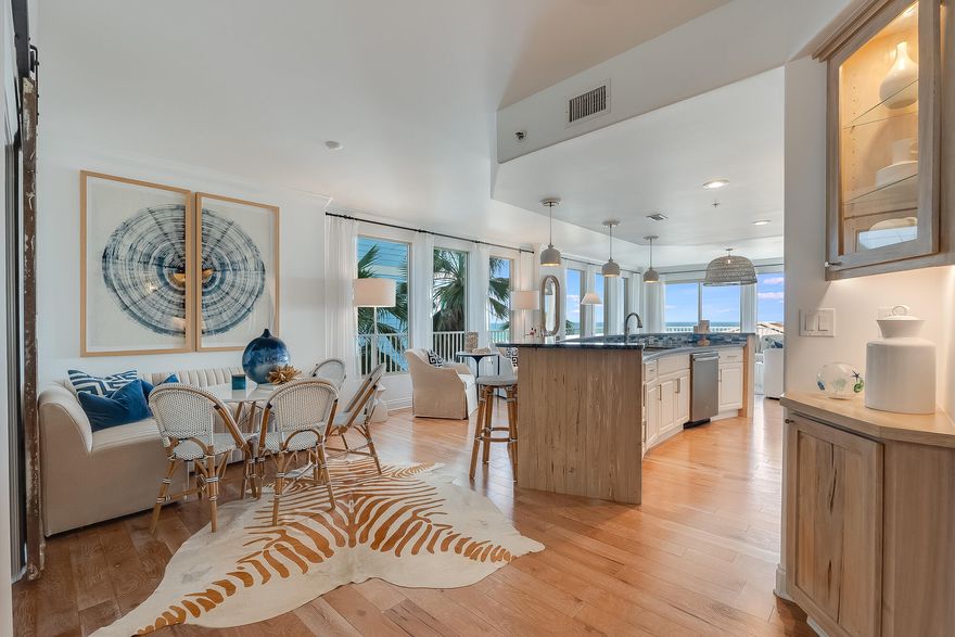 Welcome to your dream getaway on the Emerald Coast! Unit 201 at Gulf Crest Condominiums. This 1,801 sq. ft. corner-unit condo features three bedrooms and two bathrooms in a spacious open concept design. The Floor-to-ceiling windows offer breathtaking Gulf views and fill the living area with natural light. The master suite, with direct balcony access, includes a luxurious en-suite bathroom with a soaking tub and shower with double vanities. Two additional guest bedrooms, sharing a stylish second bathroom. Offering two additional bunk beds for guest and friends. Enjoy the expansive wraparound balcony with panoramic views of the turquoise waters and powdery white sands. Stunning views for sunrises and sunsets. This resort-style condominium has all the amenities including two swimming pools, two hot tubs, kid pool, Beach shack for food+drinks, game-room, and fitness center. The Condominium is gated with 24hr security. Your coastal paradise awaits!