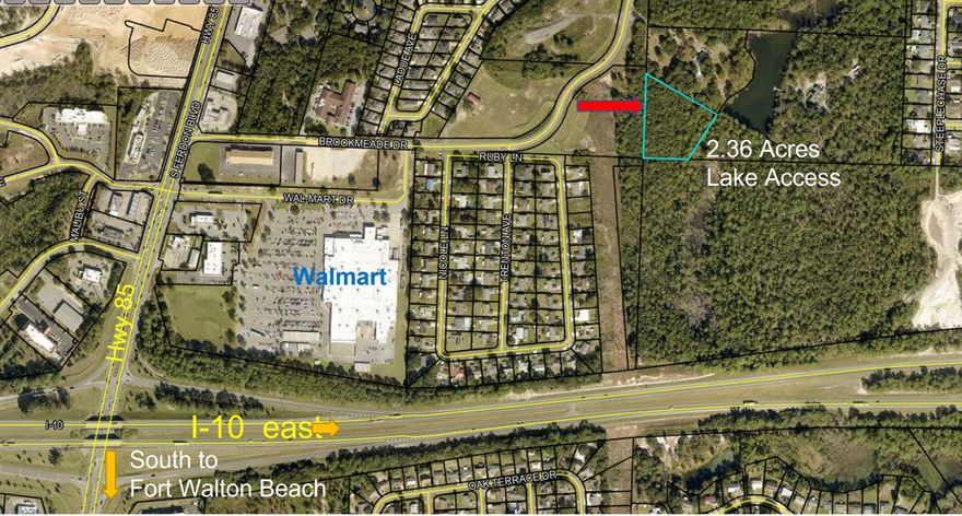 AMAZING LOCATION FOR YOUR NEW HOME! 2.36 ACRES, ACCESS TO LAKE FROM PROPERTY. LOCATED IN RESIDENTIAL AREA 1/2 MILE FROM WALMART AND LESS THAN 1 MILE FROM HWY 85 / FERDON BLVD AND I-10. SEE MAP PICUTURES TO APPRECIATE THIS EXCELLENT LOCATION!