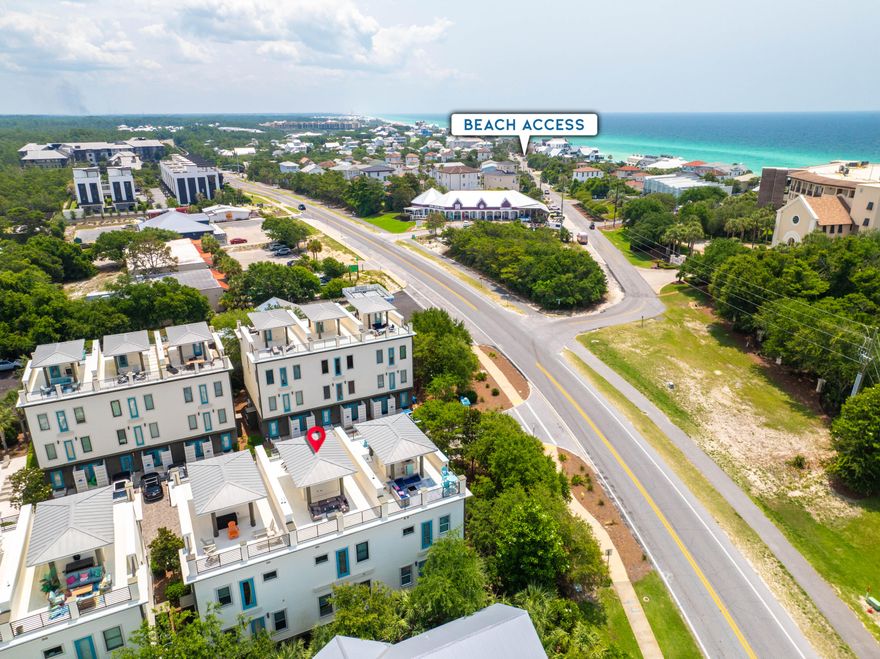 Capture an unmatched coastal experience in the heart of Blue Mountain Beach! This stunning coastal retreat is offered fully-furnished with rental projections at $85,000 per year. This townhome has a wonderful floor plan along with high-end furnishings, stainless steel appliances, tall ceilings, spacious bedrooms and a huge rooftop deck perfect for entertaining! With only 12 units in the development, Thirty Blu showcases a relaxing community pool, upscale outdoor grilling area and massive pool deck. Just a quick walk or bike ride from the beach, this slice of paradise has been crafted to provide a rejuvenating vacation. Additionally, this property can be utilized as a lucrative investment opportunity. The Blue Mountain Beach neighborhood is centrally located to all of the best restaurants, shops, and events at Gulf Place, Grayton Beach, Seaside and Watercolor. Explore this sanctuary designed for unforgettable memories on the Emerald Coast!