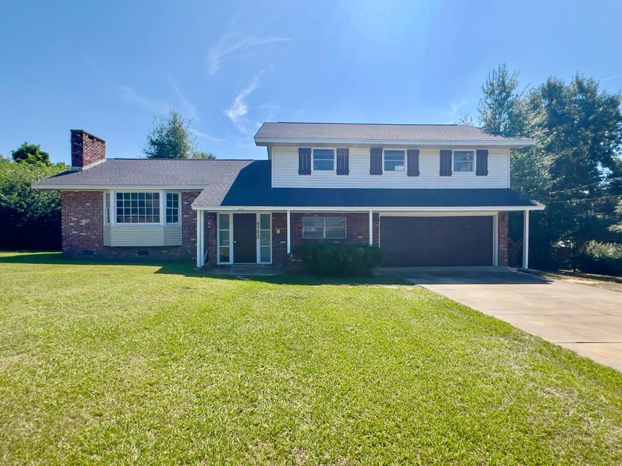 Built in 1964, this REO home rests in Prime location and just a few miles from Interstate access, shopping, and schools. Resting on 0.38 acres, this 2400sf home has 4 bedrooms, 2.5 baths. Home has brick exterior, fenced back yard and 2 car garage. On the main floor you will find a large living room with a huge brick wood burning fireplace, dining area, and open concept kitchen. This home has 3 levels, with a 'downstairs' level including 1/2 bath, laundry, access to the screened patio, office, and garage entrance. The main floor consists of the living room, kitchen and dining areas with the official 2nd floor consisting of 4 bedrooms and 2 full baths. Most of the home has hardwood floors, with tile in the baths and master. Home does need some repairs so not all financing is available.
