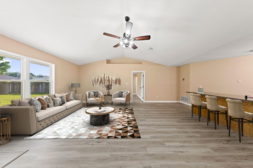 Welcome in to this beautiful home in Live Oak subdivision. Brand new LVP floors, paint, stainless steel appliances, and trendy light fixtures add special touches to this home. The master features his and her walk in closets and double vanity. The kitchen is open to the den and has a large pantry for great storage. Double gates offer a convenient way to park a boat or jet skis in the backyard. Hurricane shutters are an added bonus to save on insurance! HVAC, windows and roof under 9 years old. Newly landscaped yard with sprinkler system and newer lawn pump. Walk, bike or golf cart to a seafood restaurant. No HOA! 15 min. to Hurlburt and Pensacola Beach.