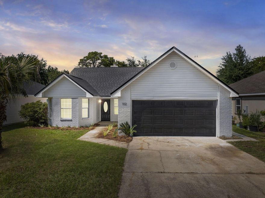 Welcome to 102 Wright Dr., a beautifully refreshed home that blends timeless charm with thoughtful modern upgrades. From the moment you arrive, the fresh exterior paint and updated landscaping create a warm and inviting curb appeal. Step inside to discover a bright, open interior where every detail has been carefully considered to offer both style and comfort. The home features luxury flooring paired with plush new carpet, complemented by updated hardware and stylish lighting throughout. A brand-new barn door adds a touch of rustic elegance, while custom finishes like the backsplash and shower showcase quality craftsmanship. The kitchen has been enhanced with new stainless appliances and sleek upgrades, making it as functional as it is attractive. Retreat to the owner's suite, where custom countertops and a beautifully refinished tub create a spa-like atmosphere. The bathrooms shine with upgraded plumbing fixtures and trim, ensuring a fresh, modern feel. The updates extend beyond the eye-catching finishes, including electrical and plumbing systems have been improved, drywall refreshed, and the HVAC serviced for peace of mind. A new roof, along with siding, soffit, shutter, window, and glass enhancements, provide lasting protection and curbside beauty. Every corner of this property reflects care and attention, offering move-in-ready comfort for its next owners. The photos provided are virtually staged to help you envision how easily this home can match your lifestyle. 