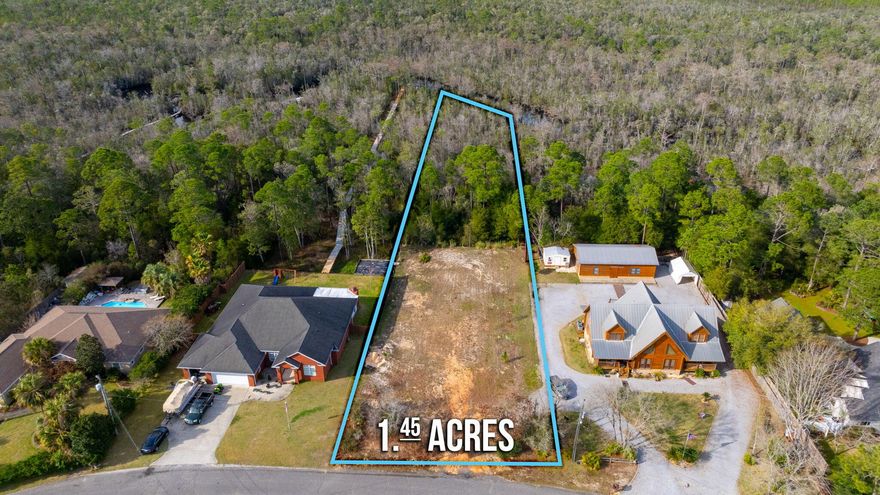 Are you ready to build your dream home on the Emerald Coast? The amazing 1.45 acre LOT on the East Bay River is IT! Partially cleared and leveled by previous owners it is ready and waiting for you. Whispering Pines Estates is a sought after neighborhood in East Navarre with very little thru traffic.