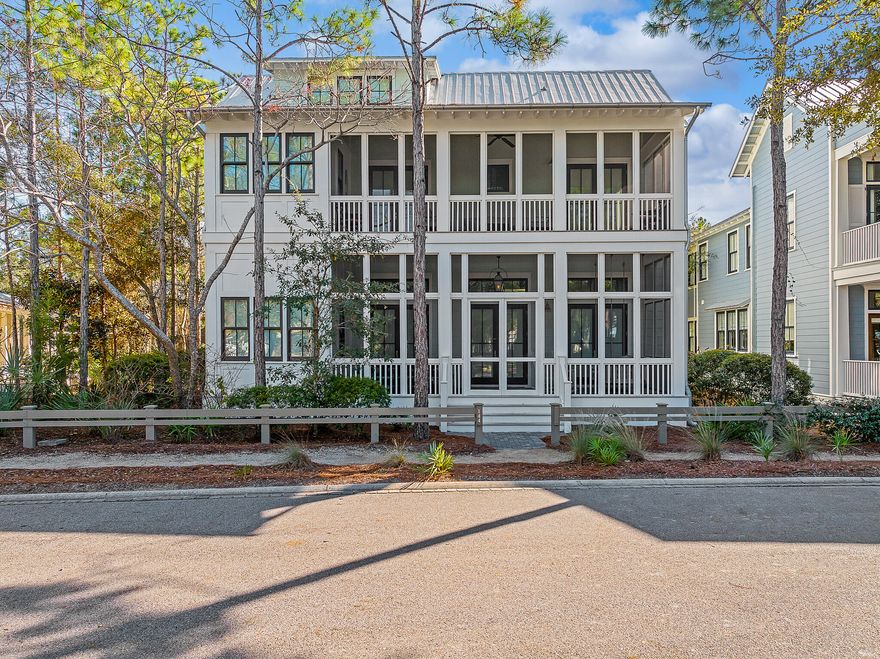 Now accepting back up offers!  Call for details.  Significant Price Improvement for this impressive home where luxury lives! Strong rental potential in highly amenitized Watercolor!  An entertainer's paradise  awaits you and your guests in this home with top of the line features and interiors.   Upon entering your view is captivated with the grandness of the great room with 12' ceilings, wood panel walls and French doors  that open to the private courtyard with heated pool, fire pit and summer kitchen.Relax with 6 ensuite bedrooms, a bunk room that sleeps 8 and a separate garage apartment. There is an office, separate den, 2 service bars, plenty of storage and can sleep 18.  Enjoy state of the art home systems, gourmet kitchen and off the grid amenities included in Watercolor ownership