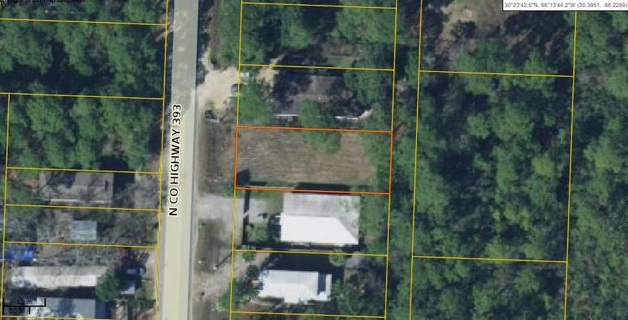 This 50'x125' lot is located in North Santa Rosa Beach. It is a wonderful lot for a new home!