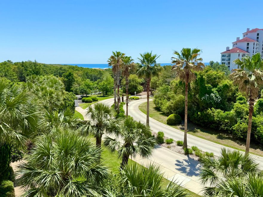 Best Value in Tops'l Resort! Enjoy Gulfviews and Tropical Palm Tree Views from this Stylish 4th Floor unit at Summit at Tops'l Resort! You'll love the Quality Finishes, Open Layout. Top notch kitchen Cabinets, Stainless Appliances, Double Oven, Washer/Dryer w/shelving, Spacious Living Room/Dining Area, Balcony, Master bedroom with Sweeping Views, Private Balcony entrance! Comes Fully Furnished & Tastefully decorated. Just bring your swimsuits! The Summit has a large pool & a short walk to the beach. Tops'l is a wonderful family friendly beach & tennis resort with pickleball, a large athletic club, nature trails & pools. Bike to Sandestin Resort & Grand Boulevard restaurants & shopping! This non-rental unit is the perfect investment or second home! Fiscally strong & Passed inspections!