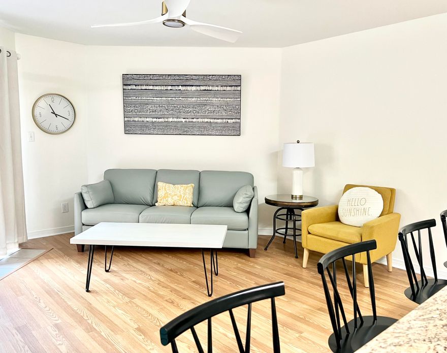 Come stay just steps away from the beach in this cute, fully furnished, 1st FLOOR condo. Utilities included; Water, Sewer, Trash, Internet, Cable and Power. Pool, hot tub, BBQ grill and Private Beach Access included. Up to 6-month lease available. Walking distance to some of the area's most popular restaurants like; Pompano Joes, Kenny D's and Captain Dave's.  No Pets! No Smoking