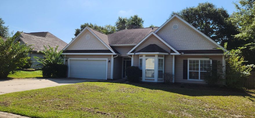 Assumable VA loan 2.875% Diamond in the rough, but huge potential. Great location on the south end of town, minutes from Duke field/7th Specials forces. Only 30 minutes from our Beautiful Emerald waters and sugar white sand beaches. Almost 2000 sq ft, with open concept floor plan with vaulted ceilings in the family room. Kitchen with a wonderful center island and formal dining room. Very spacious rooms,  Primary suite boasts tray ceilings, large walk-in closet, an ensuite w separate tub & shower. Enjoy outdoor living w covered back patio & fenced back yard. Come see today!
