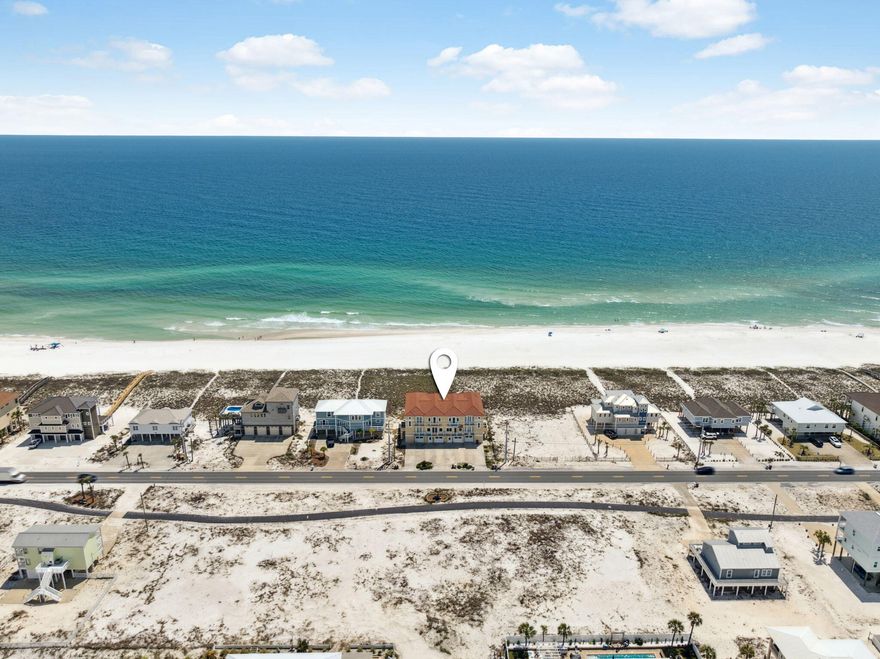 ''At Last'' awaits! Your immaculate beach front Florida dream townhome with 3 bedrooms, 3 baths and an office that one may convert to a 4th bedroom awaits... fittingly named At Last!  A few highlights include elevator with stops on each floor, incredible Gulf and Sound views, open floor plan, balconies, easy access to the beach walkover, fabulous floor plan with tall ceilings throughout, freshly painted exterior, tandem design 2 car garage, plus NO HOA FEES. Plug in and start playing today! Everything conveys including a golf cart. The garage with ample storage features two sets of exterior French doors which led to a ground floor patio the width of the townhome.  It's easy ''At Last'' to set up for a day at the beach. As you enter the townhome through the front door you find gracious storage for all your gear which leads to the elevator and stairwell, also accessible from the garage.   Once you reach the main living area beautiful views of the Gulf of America unfold before your eyes and you are drawn to the outdoor living space and beach walkover leading to an expansive beach.  The main living area with open floor plan features views of the Gulf and the Sound and the Office, currently enjoyed as a guest bedroom, has room for a closet.  The kitchen with walk in pantry and island perfect for bar stools marries the dining and living room. The resident chef can entertain while cooking the day's catch.  Ascending to the 3rd floor via elevator or stairs, the Primary Ensuite Bedroom with Romeo and Juliet balcony is graciously sized and allows room for a king size bed plus seating.  The two guest bedrooms, one of which features a lovely balcony, share a Jack n Jill Bathroom with dual lavatories separated by a door allowing privacy from the tub/shower and toilet.  Don't miss this opportunity to Live and Play in beautiful Navarre Beach.  You can own "At Last" in one of Florida's Most Relaxing Places.  Navarre Beach was recently featured in Coastal Living as one of the Gulf's best kept secrets.  We invite you to the sugary white sands of 8037 Gulf Boulevard near the Gulf Islands National Seashore and the serene Santa Rosa Sound's intracoastal waterway.  Kick off your flip flops and begin living the Florida Dream "At Last".    