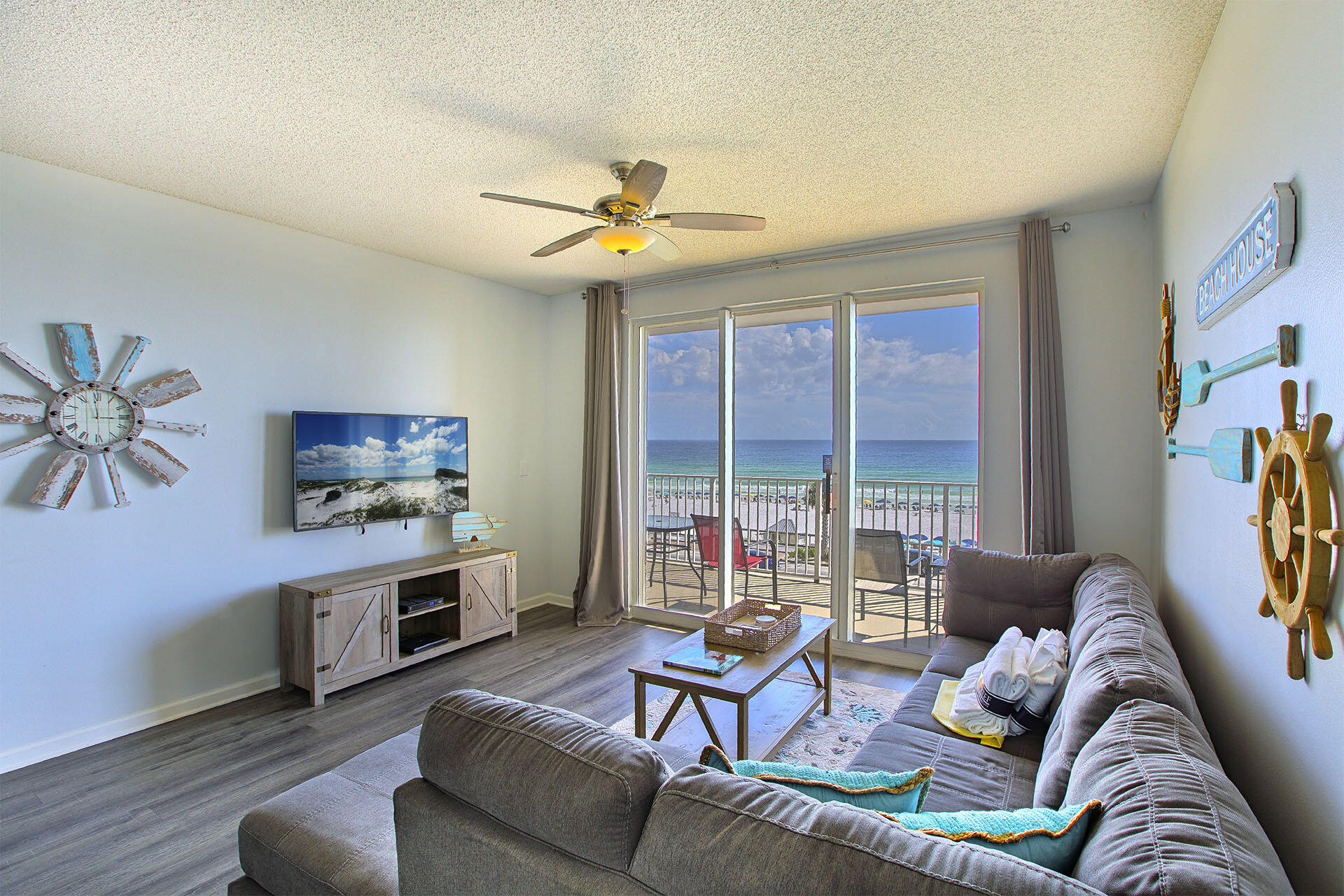 Don't miss this beautiful and freshly remodeled, two bedroom two-bath, Diamond floor plan! Stunning gulf-views from kitchen, living room, and your private gulf-facing master suite! B302 can accommodate up to seven happy beach-going guests. Enjoy gulf front restaurants, beach bars, grocery stores, and bargain shopping at the famed Silver Sands Premium Outlets. Abundant amusements are also minutes away at Baytowne Wharf along with Grand Boulevard in Sandestin.