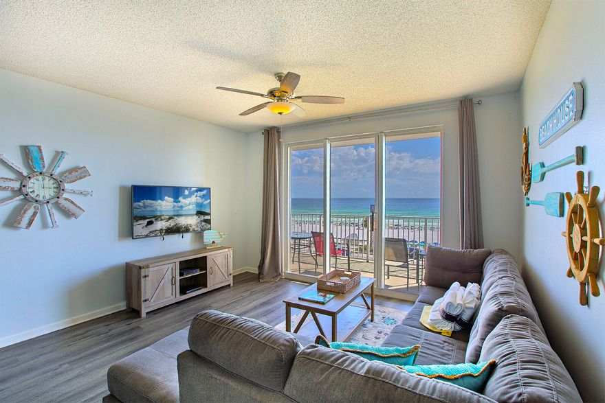 Don't miss this beautiful and freshly remodeled, two bedroom two-bath, Diamond floor plan! Stunning gulf-views from kitchen, living room, and your private gulf-facing master suite! B302 can accommodate up to seven happy beach-going guests. Enjoy gulf front restaurants, beach bars, grocery stores, and bargain shopping at the famed Silver Sands Premium Outlets. Abundant amusements are also minutes away at Baytowne Wharf along with Grand Boulevard in Sandestin.