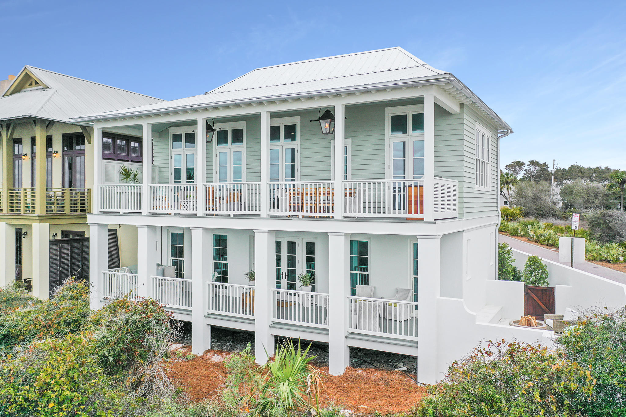 A masterpiece by Ashley Gilbreath Designs. Entered for comp purposes - 66 feet of gulf frontage in Rosemary Beach! At the easternmost end of Rosemary, this home is bordered by dedicated public beach access allowing for expansive views across the gulf.