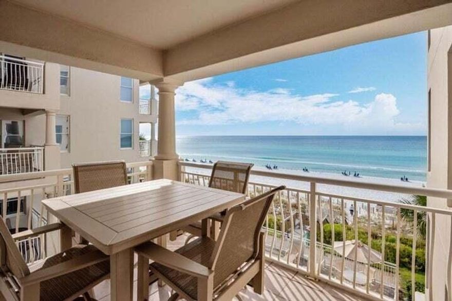 Come retreat in this exceptional three-bedroom, three-bathroom beachfront residence in the coveted Miramar Beach area. This condo welcomes you with a grand entryway that opens to a spacious living area, where panoramic Gulf views are complemented by gas fireplace, ideal for cozy autumn and winter evenings.This stunning kitchen features granite countertops, high-quality cabinetry, and a generous center island alongside a breakfast bar that offers ample space for gatherings.Retreat to the luxurious master suite, showcasing breathtaking Gulf views and a private balcony--perfect for savoring your morning coffee. The master bathroom includes a double vanity, a tiled shower, and a soothing jetted tub, creating a serene spa-like atmosphere.
As you reach the guest wing, you'll discover two additional bedrooms, each with private balcony access and stunning water views. The third bedroom offers unparalleled flexibility with lockout capabilities, featuring its own bathroom, private balcony, kitchenette, and separate exterior accessideal for rental opportunities or hosting guests.
This exclusive community of only 16 units strikes a perfect balance between privacy and the vibrant beachfront lifestyle. Complete with a community pool, beach chair service, and deeded beach access. 
Unparalleled location, located by Silver Sands Premium Outlets and just a short drive along Highway 98 to the upscale shops and dining options of Grand Boulevard. This residence is perfectly situated for those seeking both relaxation and adventure. To the west, you'll find Henderson Beach State Park and Destin's renowned seafood restaurants, alongside a water park and fishing charters, making this the ideal coastal retreat.

