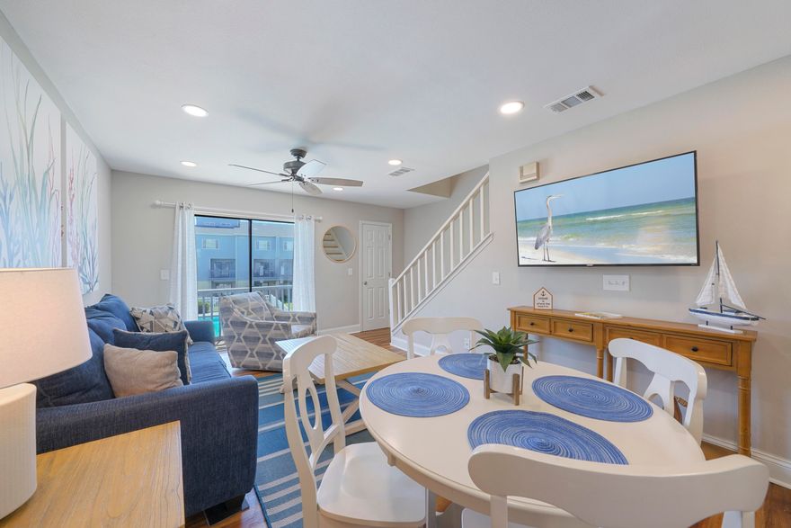 Fully Renovated Sound View Condo - Ideal for Primary Living, Second Home, or Investment!Live the island lifestyle in this beautifully remodeled 2-bedroom + loft, 2.5-bath condo, perfectly situated in the heart of Okaloosa Island--just a short walk to the Emerald Coast's white sand beaches, crystal-clear Gulf waters, and a vibrant selection of restaurants, bars, shops, and entertainment.No expense has been spared updating this spacious retreat. Enjoy a modern kitchen with new cabinets, granite countertops, and stainless steel appliances, stylish lighting, luxury vinyl plank flooring, new hot water heater, electrical panel, washer/dryer, and new furnishings throughout--making this a true turnkey opportunity for homeowners or investors.Take in peaceful sound views from the kitchen and front porch, and relax with a pool view from the living area and private balcony. Whether you're enjoying it as a primary residence, second home, or short-term rental, this condo offers unmatched convenience and comfort.

Residents have access to a private dockgreat for fishing, watching boats or dolphins, and catching breathtaking sunsets. Owner-only boat slips are available starting at just $40/month. Short-term rentals and pets are allowed.

Don't miss your chance to own a piece of paradisecentrally located and walkable to everything that makes Okaloosa Island one of Florida's best-kept secrets!