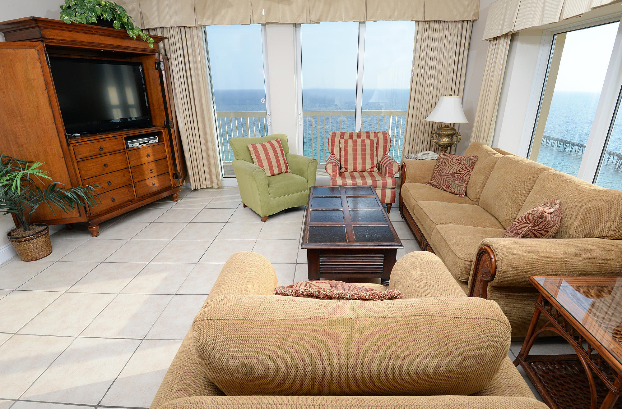 The WEST-END 3BR end units at Calypso have traditionally been phenomenal rental units. Offering beach, gulf and pier views from every room, you quickly see why these units are in high demand. Earlier in 2015, two of these floor plans sold having grossed well over $70,000 in annual rental revenue and that same rental manager is available to manage this unit for a new owner at a very low rate. This unit is in good condition and is offered fully furnished and ready to rent. Call today for more details on rental/management possibilities or to schedule a time to view.