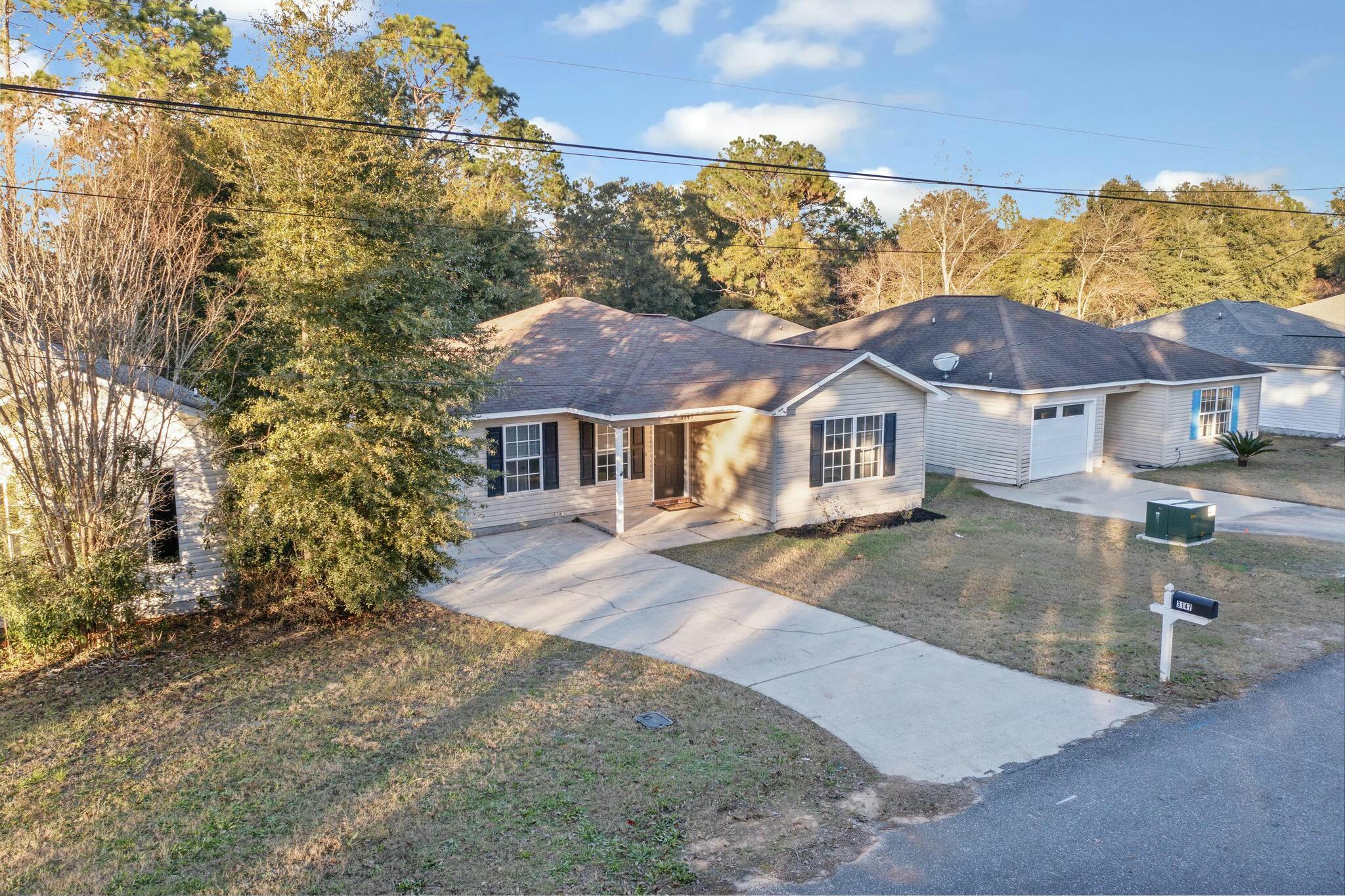 3BR/2BA home, living room, dining area, kitchen, split bedroom plan with master bedroom and bath, two additional bedrooms and bath, open patio in back and more! New Ceiling Fans, Newer AC and a brand new roof at closing to the buyer.