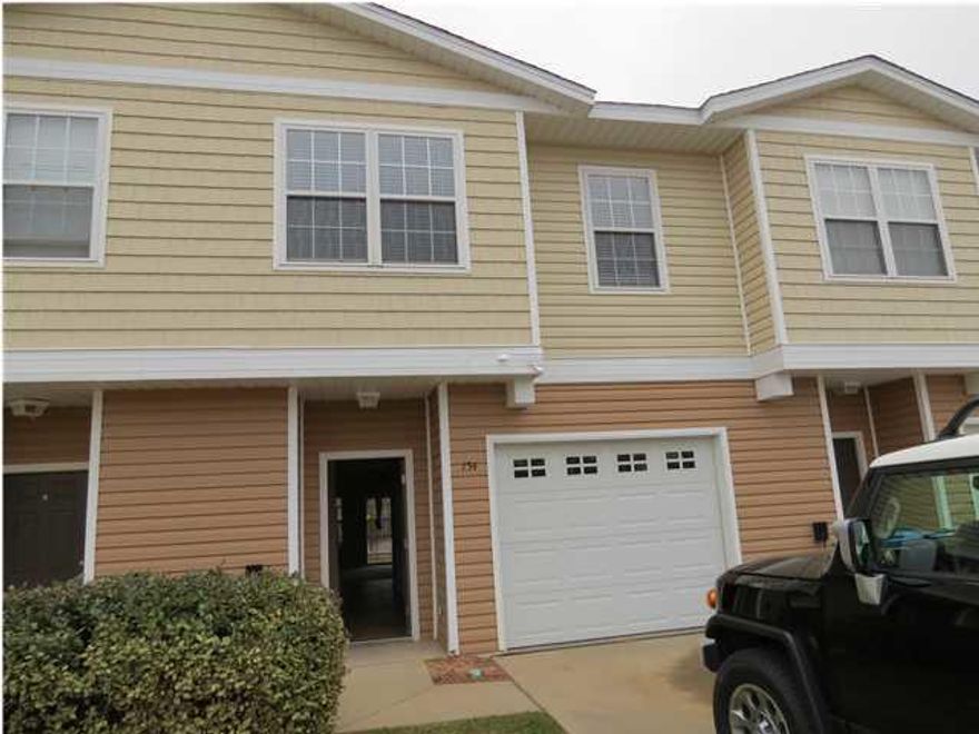 3 bedroom 2.5 bath town home features easy access to bases, beaches and shopping. Ceramic tile, open floor plan, breakfast bar, large living area and bedrooms, covered back patio, 1 car garage, large closets and storage areas. Double vanity in the master and so much more.