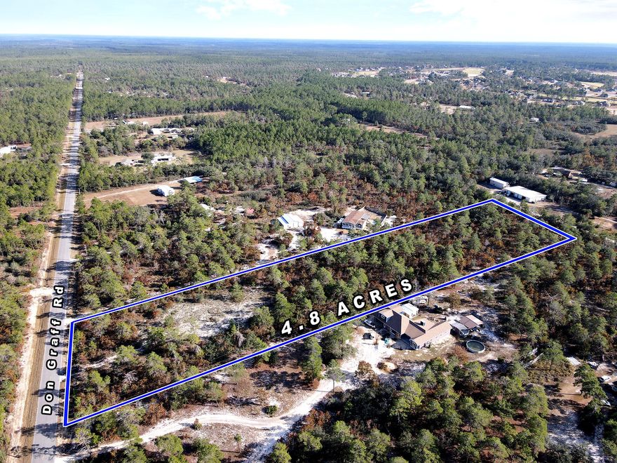 Almost FIVE ACRES in Growing Freeport!  Paved Road, City Water available, and close to Fire Station.   With all the growth in Freeport and new subdivisions, this tract gives you room to roam and more space from your neighbors!  Deed Restrictions in place to allow manufactured homes of 4 yrs of age or newer. Recent Survey and Site Evaluation done. Be close to all the action of South Walton and close to some of the world's most beautiful beaches; making this property an ideal location for the future and for travels through the Panhandle. Take a look and make this land yours!