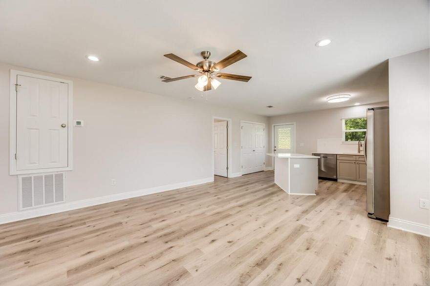 Discover Modern Luxury in This Stunning Home!Step into contemporary elegance with this 2-bedroom, 2-bathroom residence that redefines modern living. Premium luxury vinyl plank flooring flows throughout, creating a cohesive and aesthetic that transitions from room to room. This home features a chef-inspired kitchen, showcasing granite countertops paired with a tile backsplash. The spacious center island provides ample workspace and casual dining. The open-concept floor plan maximizes space and natural light, creating an inviting environment perfect for both intimate gatherings and daily relaxation.Thoughtful design elements throughout highlight the home's attention to detail and quality craftsmanship. Your Dream Home Awaits. Schedule your private showing today!