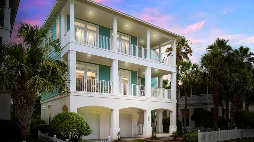 Appropriately known as ''Slice of Paradise'', this 6 bedroom, beautifully maintained home is a beach lovers dream! Located directly across Scenic Gulf Drive from our world-famous white sand beaches, you are steps away from enjoying the emerald water at any moment. Take in the gulf view from two levels of extensive balcony space as you listen to the waves crash and catch a coastal breeze. Enjoy sunrises with a coffee and toast to sunsets year-round! The private pool and patio area is a refreshing respite for when you need a break from the beach. With master suites on both the second and third level, 4 additional bedrooms all with en suite baths, the two bedrooms on the first floor outfitted with bunkbeds, and a spacious open-floor plan living area, dining, and kitchen, there is plenty of...