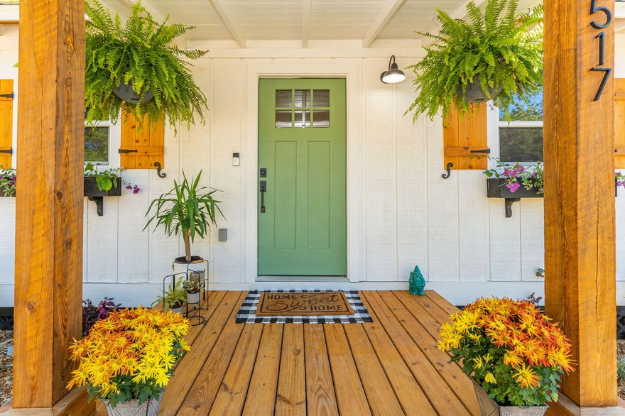 Charming Florida cottage style home located just minutes from beautiful picturesque Lake Jackson located just over the state line in Florala, AL. The 2 bd/1 ba home is situated on a large .64 acre level lot. Amazing curb appeal and cozy front porch are quite inviting! The impeccable interior design of the home is nothing short of amazing. Open floor concept, bright white cabinets, sleek hardware, stainless steel appliances and butcher block countertops. Two adequately sized bedrooms and modern style bathroom w/ beautiful tile work. The bathroom also houses the washer and dryer which will convey with the home. Buyer to verify all areas of importance.