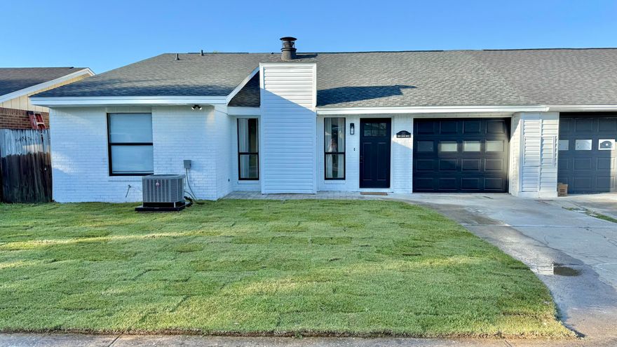 Don't miss this beautifully updated 2BR/2BA single-level row home in the heart of Destin--no HOA! Featuring a beautiful updated kitchen, LVP flooring throughout, and a spacious walk-in closet, this home is move-in ready. The open living area includes a cozy fireplace, the HVAC and water heater both are 2021. Brand NEW ROOF! Enjoy the outdoors with a fenced backyard, patio, and 1-car garage. Located just minutes from Destin's stunning beaches, shopping, dining, and entertainment. Ideal for homeowners and investors alike with no HOA restrictions! Buyer to verify all measurements.