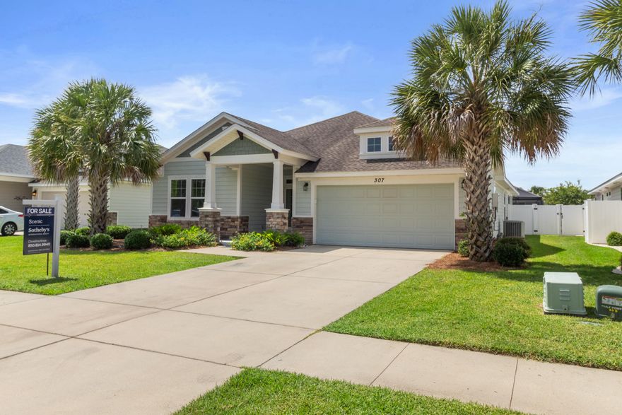 Assumable Loan of 4.75% Available Newly Painted entire inside!Located in the highly sought-after Breakfast Point community of Panama City Beach, this well-designed four-bedroom, three-bathroom home offers spacious living, modern conveniences and a welcoming neighborhood atmosphere. With an additional office space and a flexible extra room that can serve as a formal dining area or playroom, this home is thoughtfully laid out for both work and leisure. The open-concept kitchen and living area provide a welcoming space for gatherings, while the split floor plan ensures privacy, with separate areas for the additional bedrooms and the primary suite tucked away at the back of the home. The fenced backyard is perfect for outdoor fun and relaxation, while sidewalks, parks and green spaces create a vibrant community atmosphere. Just a short walk or bike ride to Breakfast Point Academy, this home is also conveniently close to Publix, restaurants, and major retailers. Pier Park, with its shopping, dining and entertainment options, is only five miles away, and the Panama City Beach Sports Complex is less than four miles from your doorstep. With minimal drive-by traffic and a welcoming golf cart-friendly environment, this home is ideal for families looking to enjoy the best of coastal living in a safe and well-connected neighborhood.