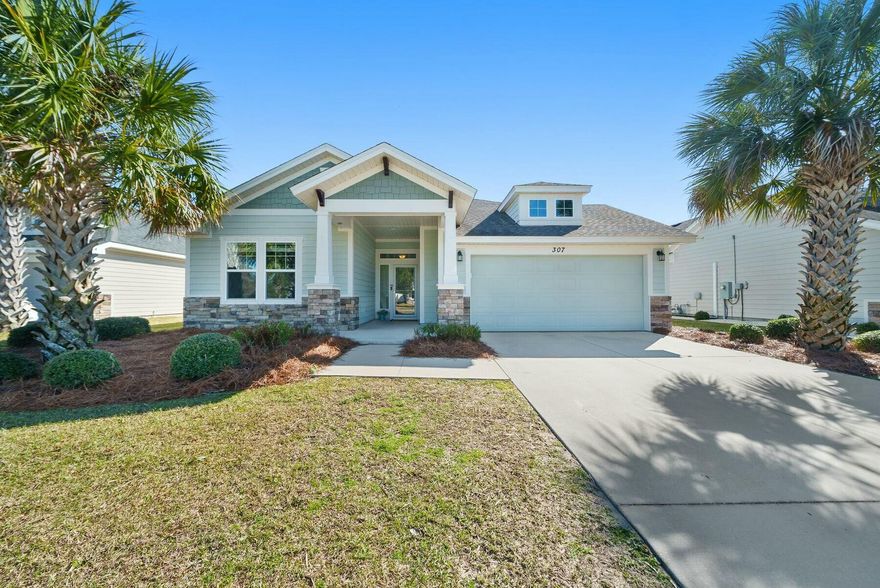 Assumable Loan of 4.75% Available Located in the highly sought-after Breakfast Point community of Panama City Beach, this well-designed four-bedroom, three-bathroom home offers spacious living, modern conveniences and a welcoming neighborhood atmosphere. With an additional office space and a flexible extra room that can serve as a formal dining area or playroom, this home is thoughtfully laid out for both work and leisure. The open-concept kitchen and living area provide a welcoming space for gatherings, while the split floor plan ensures privacy, with separate areas for the additional bedrooms and the primary suite tucked away at the back of the home. The primary bedroom features a double vanity, a spacious walk-in closet and a peaceful retreat from the rest of the home. The fenced backyard is perfect for outdoor fun and relaxation, while sidewalks, parks and green spaces create a vibrant community atmosphere. Just a short walk or bike ride to Breakfast Point Academy, this home is also conveniently close to Publix, restaurants, and major retailers. Pier Park, with its shopping, dining and entertainment options, is only five miles away, and the Panama City Beach Sports Complex is less than four miles from your doorstep. With minimal drive-by traffic and a welcoming golf cart-friendly environment, this home is ideal for families looking to enjoy the best of coastal living in a safe and well-connected neighborhood.