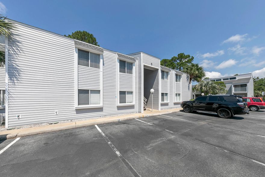 This 2 Bedroom, 1 bath condo has been remodeled with luxury vinyl plank flooring, remodeled kitchen to include custom backsplash and butcher block countertops, new fixtures, and 2023 water heater. Convenient assigned parking directly infront of the building, onsite laundry, community pool, and waterfront complex makes this an ideal place to call home! Additional amenities include lighted tennis courts, sauna, clubhouse, and benches throughout the property to sit and enjoy the tranquility of the Choctawhatchee Bay! Don't miss out on your chance to own this condo!