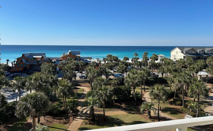 Welcome to Sterling Shores, your ultimate vacation getaway! Nestled in the heart of Destin, this 2-bedroom, 2-bathroom waterfront condo offers beach life at its best. No matter where you are in the open concept living, dining, and kitchen area, you'll take in breathtaking views of the turquoise waters and white sugar sands of the Emerald Coast. The floor to ceiling and wall to wall sliding glass doors flood the living room with natural light and open to a private balcony. You and your guests can savor coffee or cocktails outside or in from the multiple seating areas. Whether on the comfy couches, around the dining table, or at the stools of the bar-height countertop, everyone has a place to relax. In the kitchen, you'll find everything you need to enjoy your meals, whether you're dining in or having take out. The double sink, marble counter, and plentiful cabinet space will help you to feel right at home. Even more so, when you're done with a day on the beach or lounging by the pool, the stackable washer and dryer make laundry and towels a breeze to maintain.
Unit 506 provides plenty of comfort and rest for you and your guests. The primary bedroom boasts a king size bed and ensuite bath, and the secondary bedroom offers a queen bed with an adjacent bathroom. Because of this condo's location, both bedrooms have an exterior window, perfect for more light during the day and complete with blackout curtains for privacy and security at night.
You'll certainly enjoy the interior of this property, and you'll enjoy the outside even more. Sterling Shores has some of the best amenities of any complex in the area - a gorgeous zero-entry lagoon pool, communal gas grills, a well-equipped workout facility, and even a movie theatre! Have we mentioned that deeded beach access, beach-side pool, and clubhouse just across a small street? As if that isn't enough, this complex is located right next to the ever-popular Restaurant Row, less than a mile from go-cart park The Track and water-fun park Big Kahuna's, and less than 3.5 miles from the music, activities, restaurants, and water sports of Harborwalk Village.
No matter how you spend your days or nights, Unit 506 is the perfect vacation place for you and your family or for the potential of rental income of visiting Guests!

