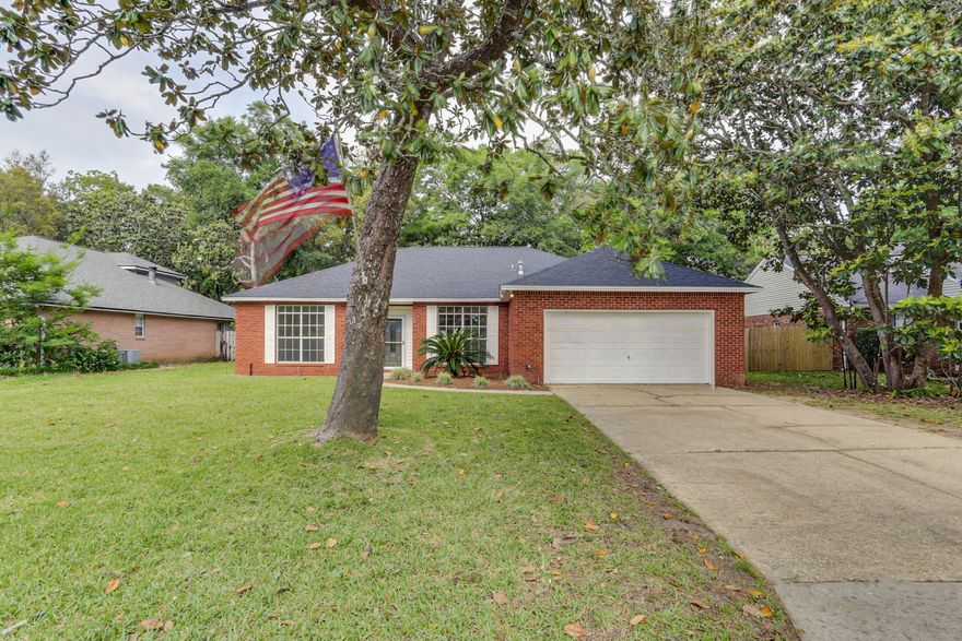 BEAUTIFULLY renovated home in the Mossy Oaks neighborhood, situated on a larger lot, and located towards the end of a quite cul-de-sac. 3-bedrooms, 2-bathrooms, plus a flex room that can be used as another bedroom or office.  The family room has cathedral ceilings, a gas fireplace and opens to the Florida room. The kitchen has been updated with granite countertops, a gorgeous subway tile backsplash and brand-new appliances. All new LVP flooring throughout the home and new carpet in the two guest bedrooms. The entire interior of the home has been freshly painted. NEW ROOF installed in April 2022 and Hot water heater installed 2018. The backyard has been newly landscaped and is ready for the kids or pets to play. This home is move in ready. Just unpack your boxes and enjoy.