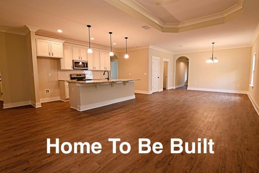 ***TO BE BUILT***Welcome home to this 5 bedroom and 3 full bathroom new construction property. The open floor plan boasts plenty of living space for the entire family. A modern kitchen features custom wood cabinetry with soft-close drawers, a large island with breakfast bar, sleek granite/quartz countertops, and slate GE appliances. The Master Suite includes a huge walk-in closet, a linen closet, dual vanity sinks, an oversized walk-in shower and a separate soaking tub. This new construction home is located in the heart of Niceville near highly rated schools. Property is TO BE BUILT.