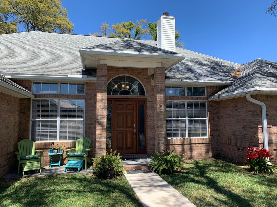 Live the Brooks Street DREAM with a beautiful water view right outside your office window and front door! Nearly everything in this home has been modernized over the course of ownership. Walls came down to open up the newly-designed kitchen, which also created its own dining room. That allowed for the formal dining room to become a fourth bedroom, and there's still a lovely office space. All new interior doors, wood grain ceramic tiles, and color truly make this place feel like home. Both bathrooms were overhauled, to include hand-built vanities in the master, along with a bigger shower and stand-alone tub, and a handicap accessible shower in the hall bath, with nearly zero entry. The porch was screened, adding to the livable space, and the back yard has a new fence. All this and M