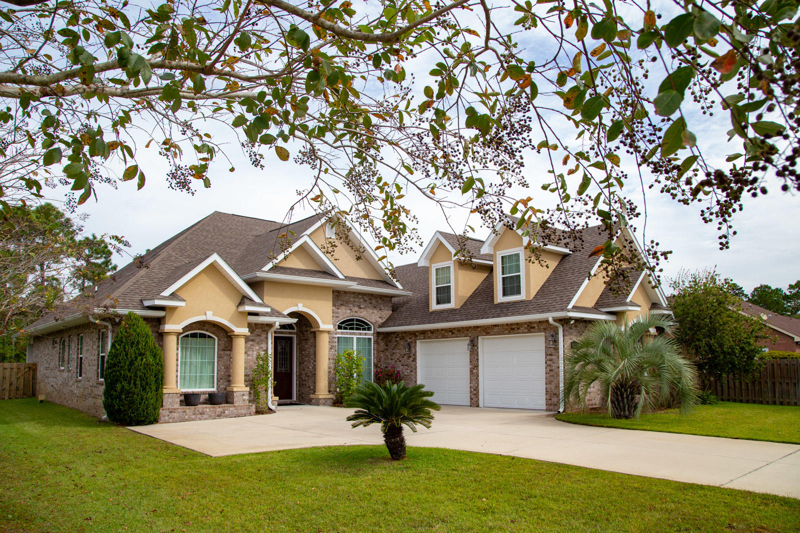 A room for everyone in this 4 bedroom home! Located on the largest lot in a gated community, complete with sidewalks & underground utilities, a community pool & a deeded access to the Inter-coastal. Home features hardwood floors, tile and carpet in the bedrooms. Open kitchen, dining, and family room concept is perfect for entertaining guest. Media room located just off the open living area is the perfect for an office or to watch your favorite movie. Master is located on the 1st floor, with a large walk in closet & a double vanity in the master bath. 2 other bedrooms downstairs, 1 of which is an en suite. Bonus room upstairs features a 1/2 bath and would make for the perfect flex space. Home conveniently located to Hulburt Air Force Base and Navarre Beaches. Please see feature sheet