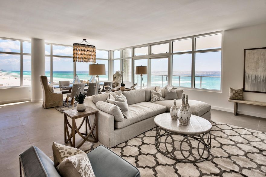 1900 Ninety Eight is Destin, Florida's first Gulf front condominium developed since 2007. Each exquisitely designed luxury residence features a panoramic view of the Gulf of Mexico from its private, 12-foot deep balcony equipped with an electric grill. The open plan with clean, flowing lines invites beams of natural light inside through an expansive wall of windows. Interior design elements that include custom cabinetry, marble and quartz countertops, Thermador kitchen appliances and porcelain stone floor tile makes this three bedroom, three bath residence truly incredible. Amenities include a rooftop pool, spa, fire pit & state of the art fitness center, along with gated entry, heated and cooled elevator and lobby areas and two levels of parking beneath the residences.