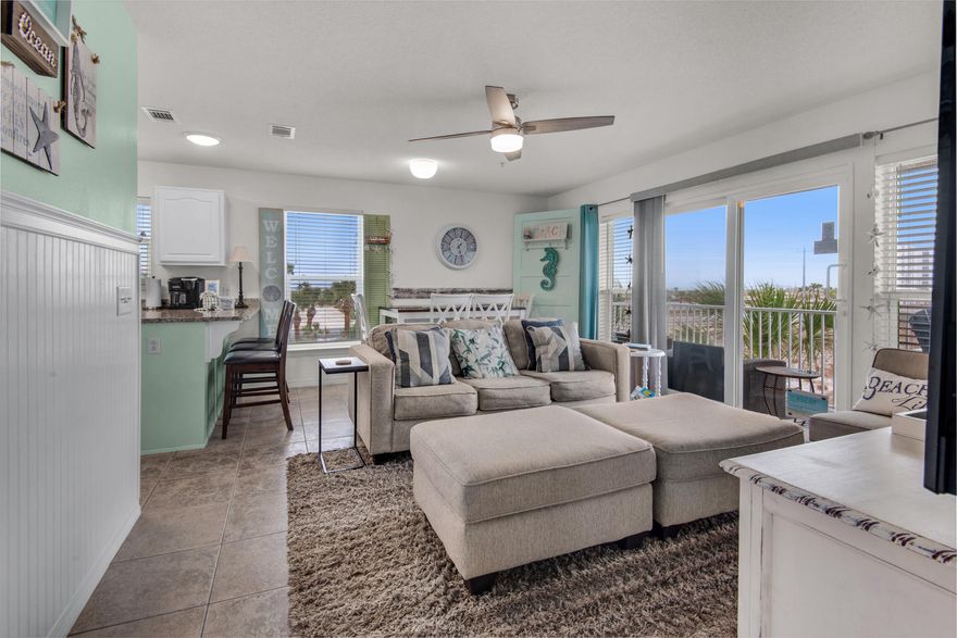 I'm thrilled to introduce you to Gulf Island Condo 221. This beautiful 3-bedroom, 2-bathroom retreat perfectly blends modern elegance with rustic charm. You'll fall in love with the breathtaking views of the Gulf, Bay, and pool from the spacious balcony.

Inside, the open concept living area flows seamlessly, featuring a kitchen with stone countertops and beautiful white cabinetry. The master suite is a serene haven with a luxurious en-suite bathroom. Each detail, from the walls to elegant fixtures, is designed with care.

This unit will provide a great vacation rental return as it has done in years past.  Take you chance on the beautiful white sandy beaches of the sought after Navarre Beach area.