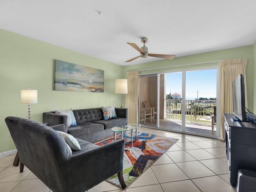 Welcome to your ultimate beach getaway! This grand sized 1300+ SF unit features two oversized bedrooms, pull out sofa bed plus hallway bunks. The open layout features white tile flooring and luxury vinyl plank. Bright white kitchen with solid-surface countertops, large breakfast bar and pantry. Open the door to breathtaking southern views of the Gulf of Mexico. You will love the convenience of a deeded garage parking space with direct elevator access--no stairs to climb, just easy living. Access your private covered deck from the family room or main suite and soak in the sea breeze and panoramic views, rain or shine. Walk in laundry room includes cabinets and space for all your beach toys. Walton County beach across the street has bathrooms, ADA ramp access, lifeguard and beach set ups. Extras abound: a deeded garage parking space (valued at $25,000) conveys at closing, plus private interior caged storage. Amalfi property is concrete and steel construction for lasting quality.
Whether you're seeking a full-time residence, second home, or income-producing vacation rental, this one checks all the boxes. 2 pools, one heated during the winter season, fitness center, lighted tennis and/or pickleball courts, firepit, koi pond, multiple grilling areas surrounded by 8 1/2 plush landscaped acres. Securely fenced and gated with two entrances and a private security guard during high seasons. 